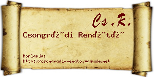 Csongrádi Renátó névjegykártya