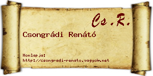 Csongrádi Renátó névjegykártya