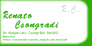 renato csongradi business card