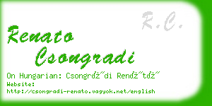 renato csongradi business card